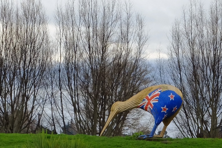 statue kiwi drapeau